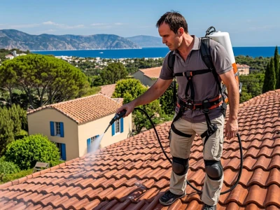 Artisan appliquant un traitement écologique