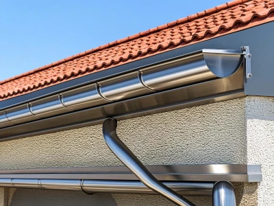 Gouttières propres et toiture entretenue