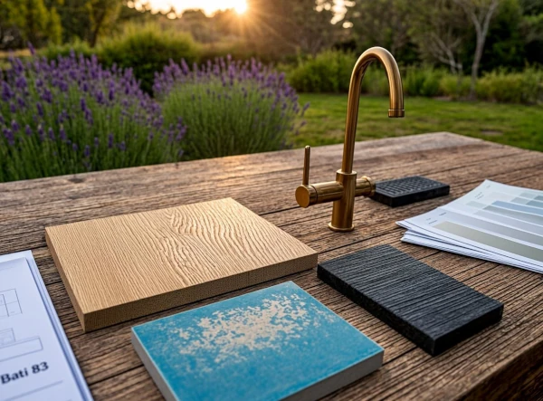 Sélection de matériaux résistants au soleil et sel marin pour aménagement extérieur Var par Azur Bati 83