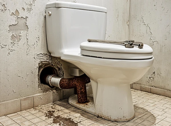 Mauvaise installation plomberie low cost wc suspendu fuite